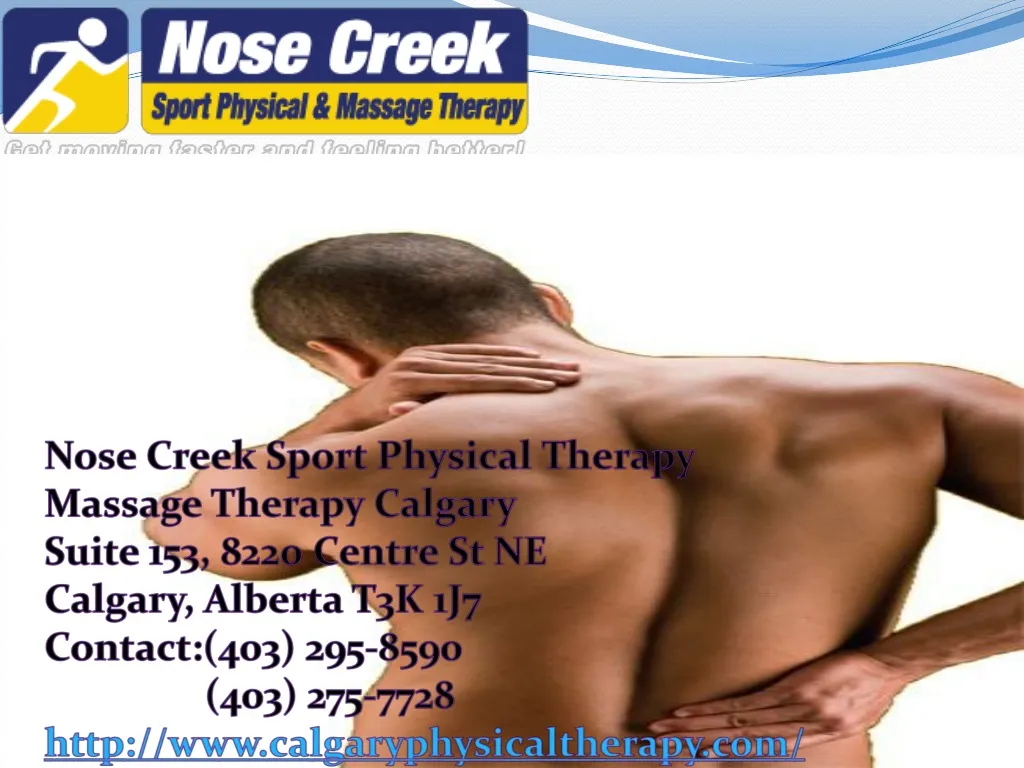 nose creek sport physical therapy massage therapy