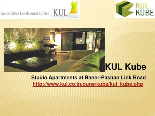 Studio Apartments at Baner-Pashan Link Road - KUL Kube