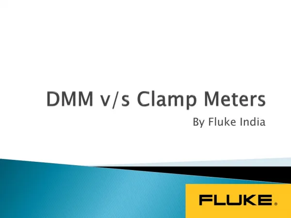 DMM v/s Clamp Meters