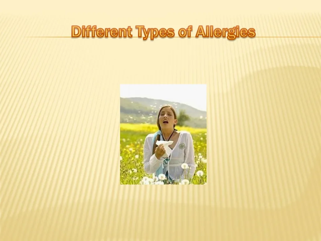 different types of allergies
