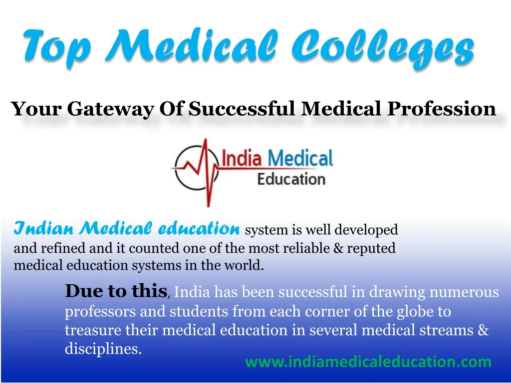 top medical colleges