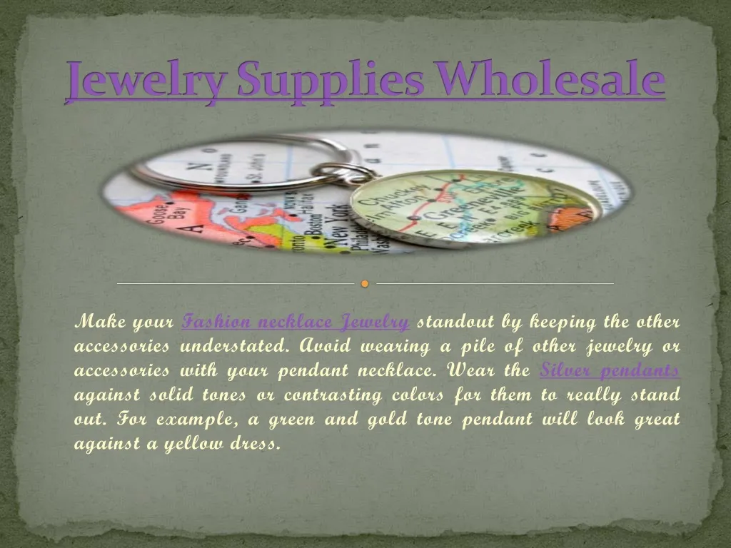 jewelry supplies wholesale