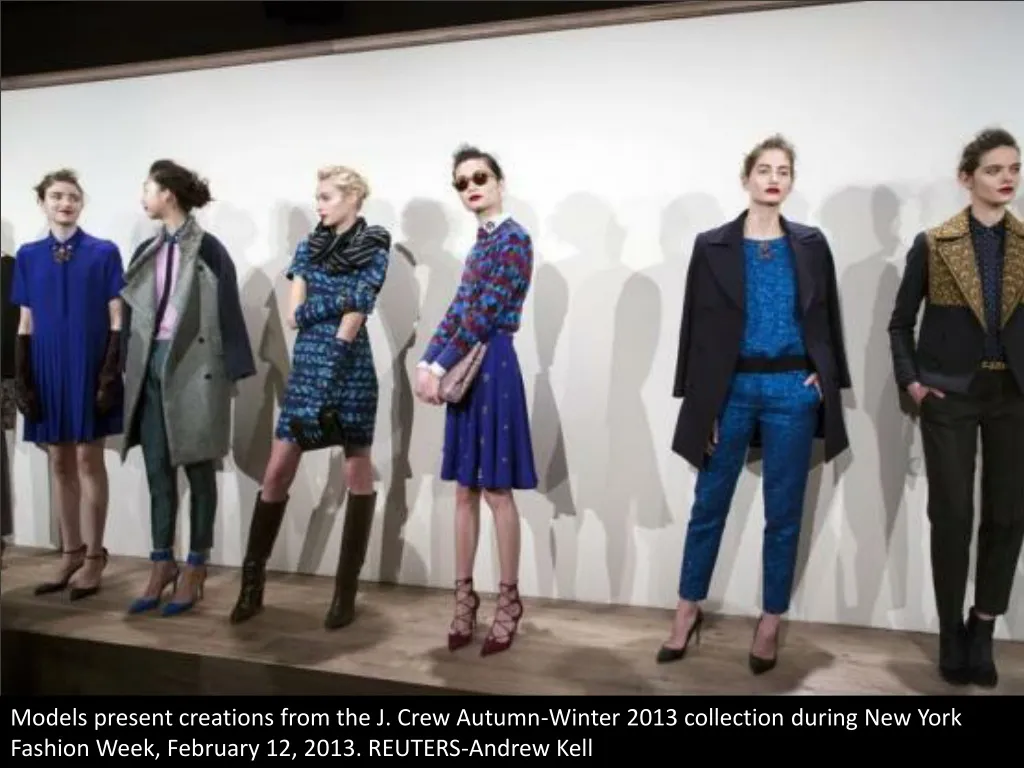 models present creations from the j crew autumn