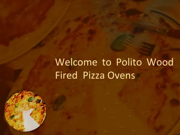Polito Wood Fired Pizza Ovens