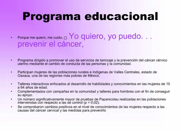 Programa educacional