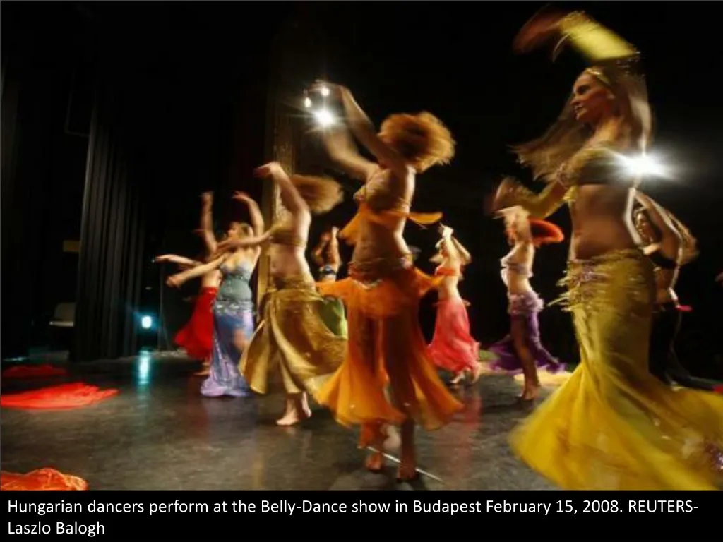 hungarian dancers perform at the belly dance show