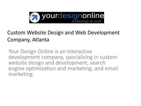 Custom Website Design and Web Development Company, Atlanta