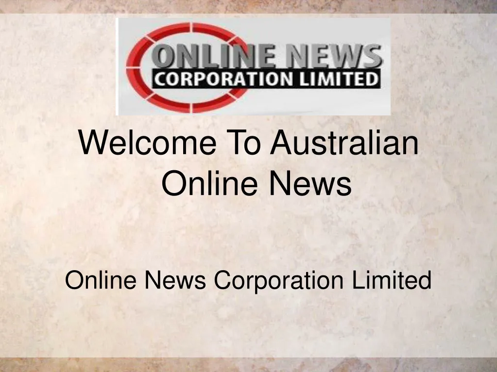 welcome to australian online news online news corporation limited