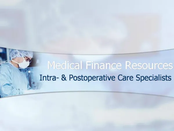 Medical Finance Resources