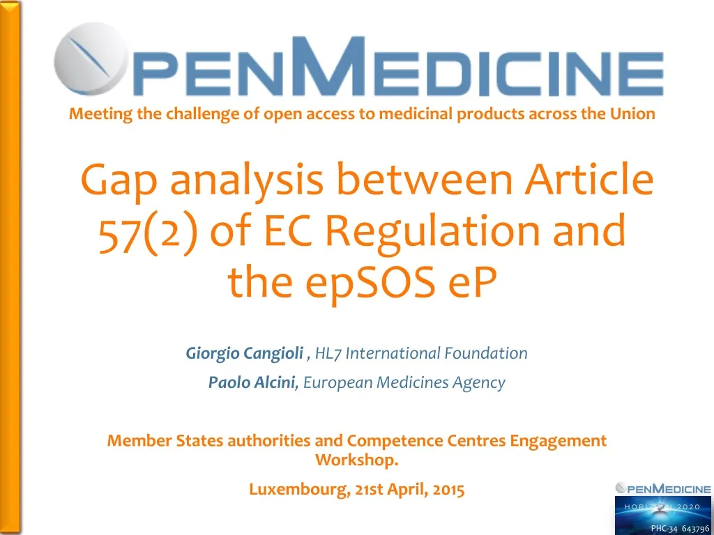 gap analysis between article 57 2 of ec regulation and the epsos ep