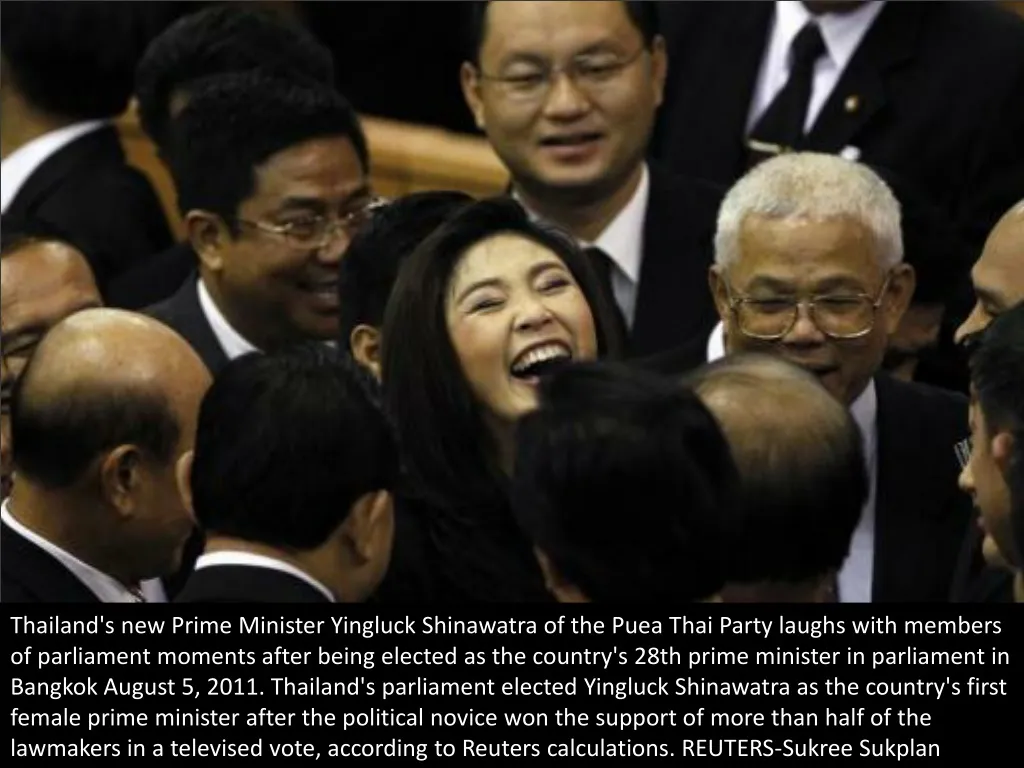 thailand s new prime minister yingluck shinawatra