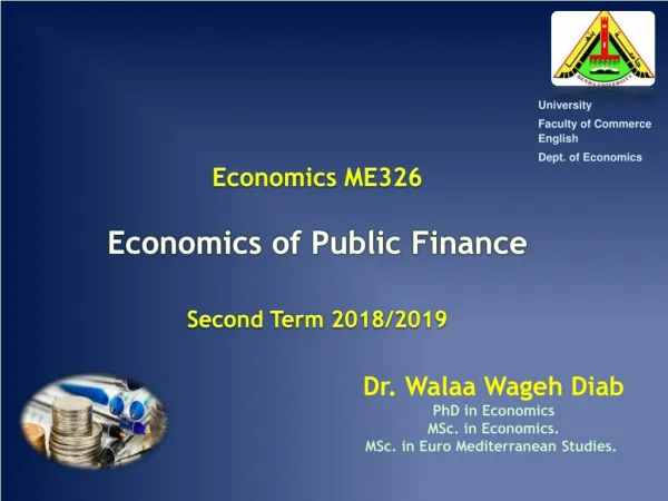 Economics ME326 Economics of Public Finance Second Term 2018/2019