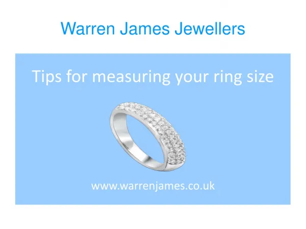 Tips for measuring your ring size.