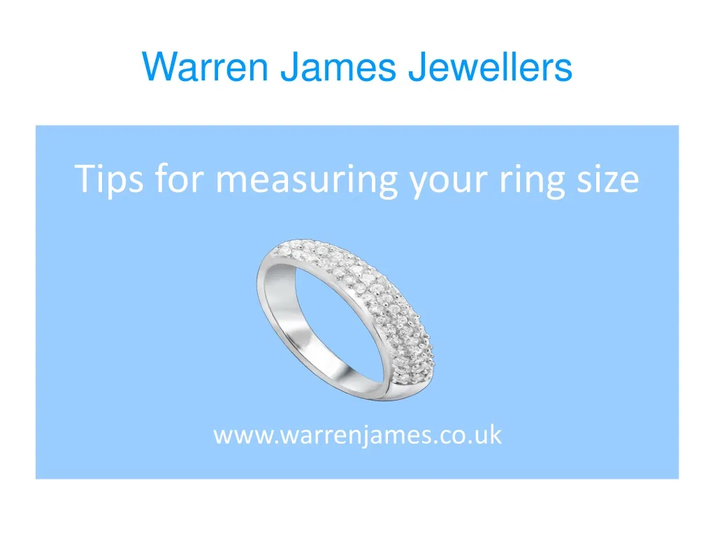 tips for measuring your ring size www warrenjames co uk