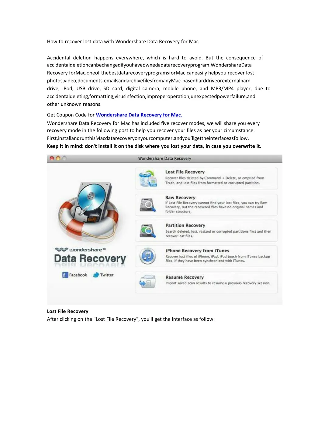 how to recover lost data with wondershare data