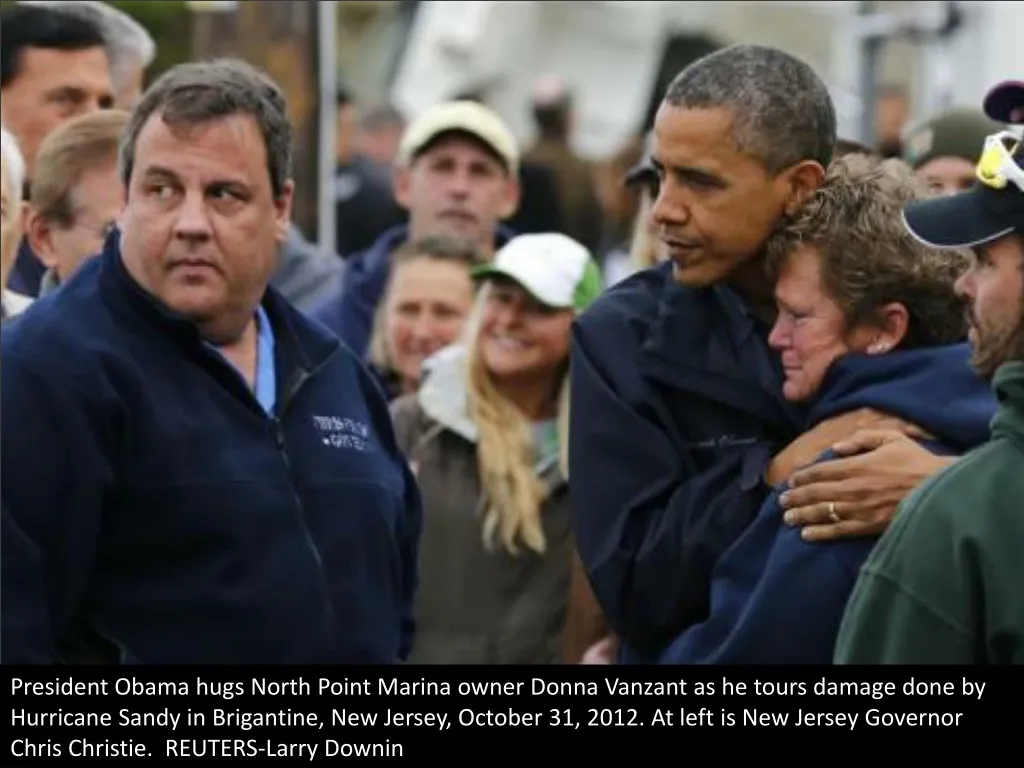 president obama hugs north point marina owner