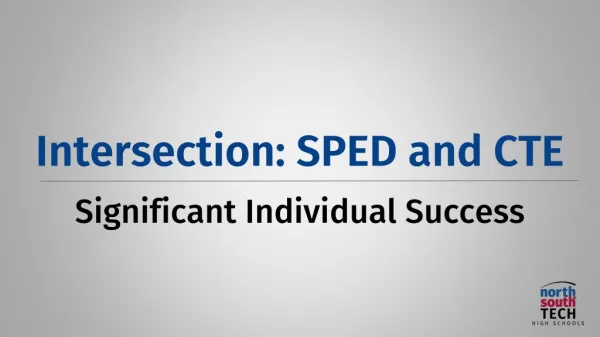 Intersection: SPED and CTE