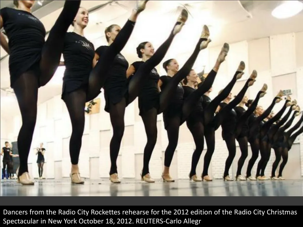 dancers from the radio city rockettes rehearse