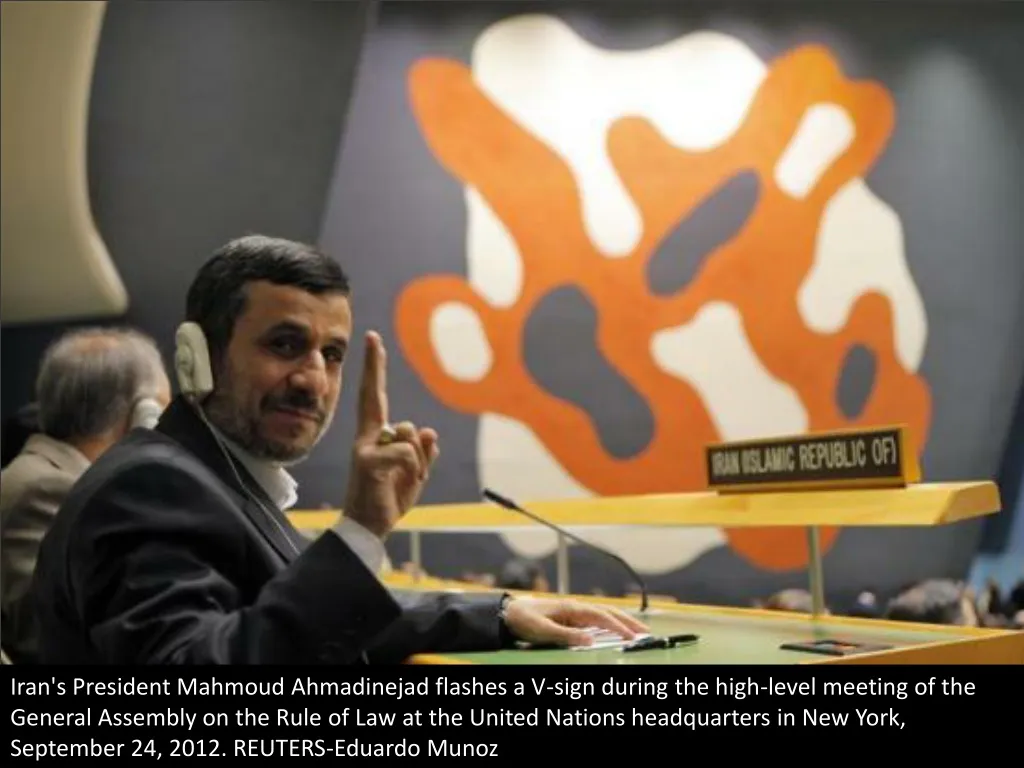 iran s president mahmoud ahmadinejad flashes
