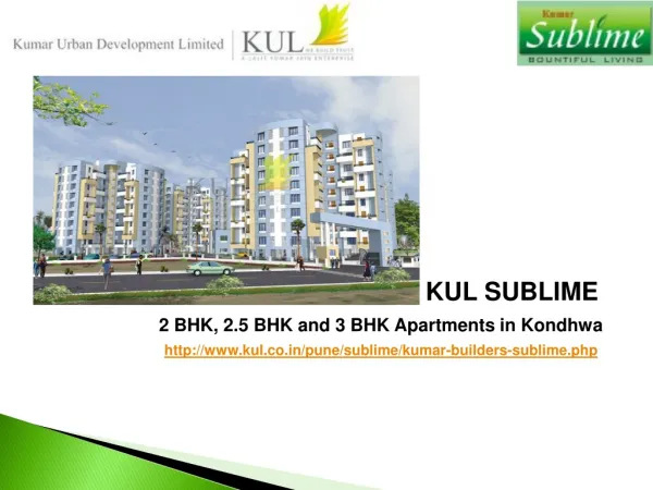 2 BHK, 2.5 BHK & 3 BHK Apartments in Kondhwa at KUL Sublime