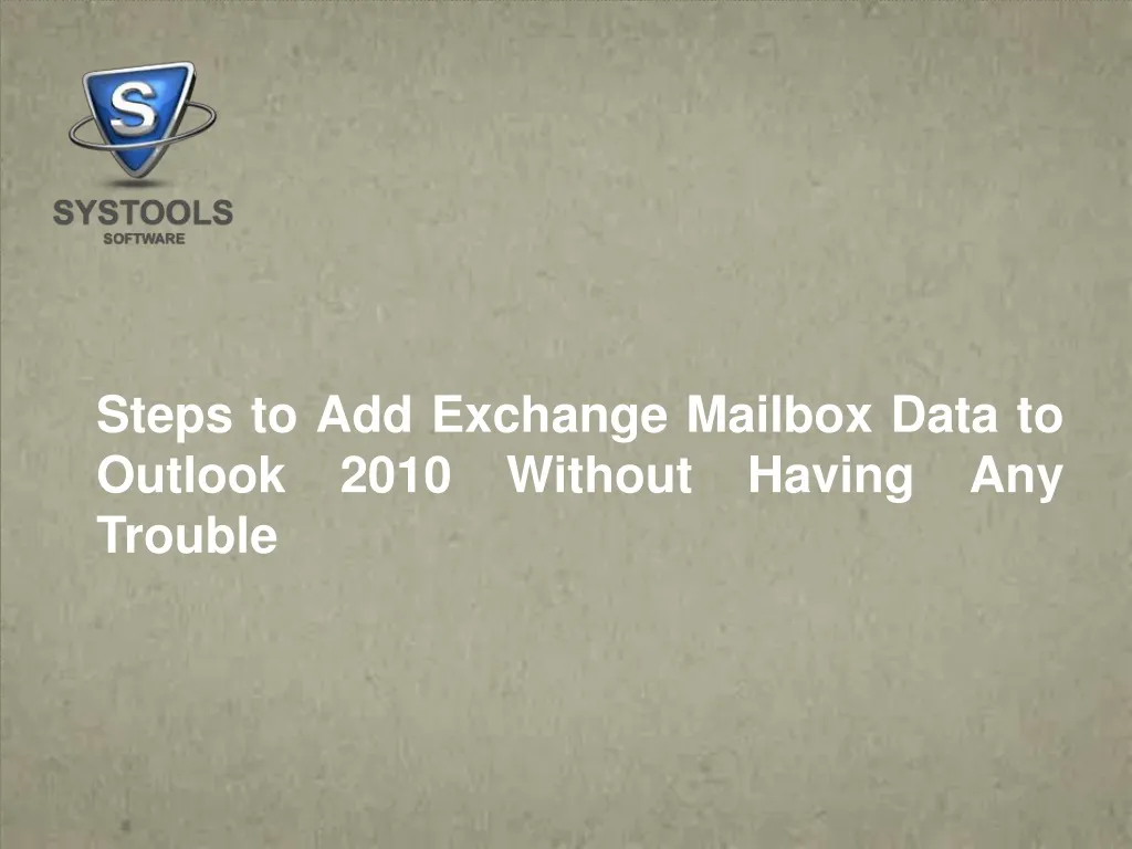 steps to add exchange mailbox data to outlook