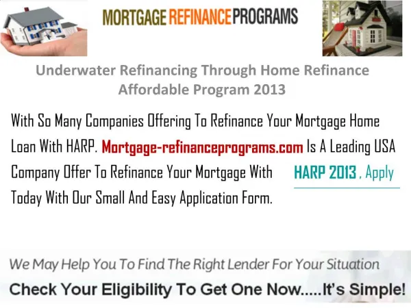 Home Affordable Refinance Program , Home Affordable Refinanc