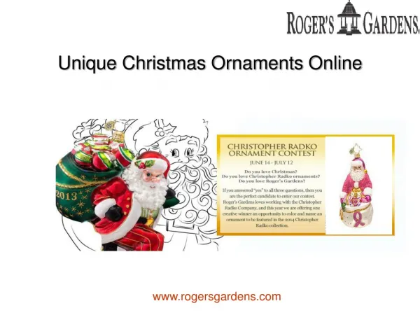 Unique Christmas Ornaments Online