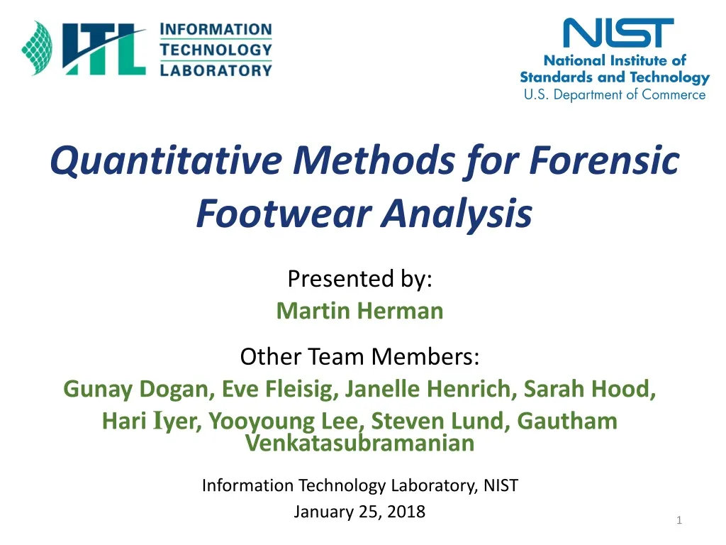 quantitative methods for forensic footwear analysis