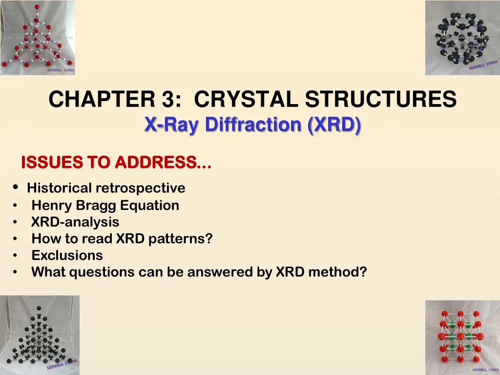 chapter 3 crystal structures x ray diffraction xrd