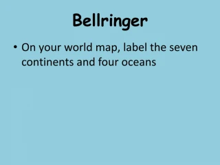Bellringer - slide 1