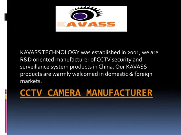 Cctv Camera Manufacturer