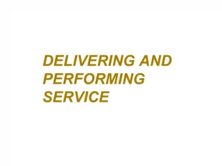 DELIVERING AND PERFORMING SERVICE - slide 1