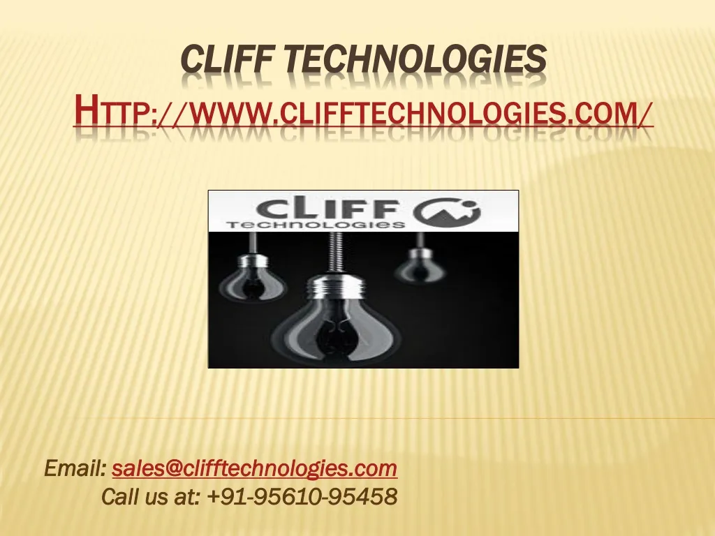 cliff technologies h ttp www clifftechnologies com