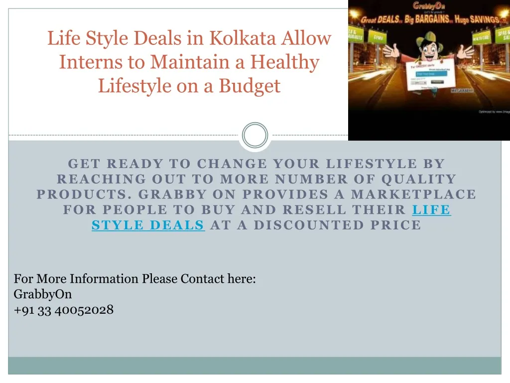 life style deals in kolkata allow interns to maintain a healthy lifestyle on a budget