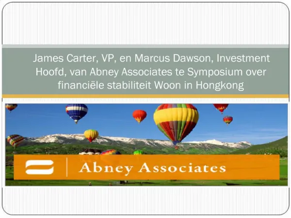 James Carter, VP, en Marcus Dawson, Investment Hoofd, van Ab