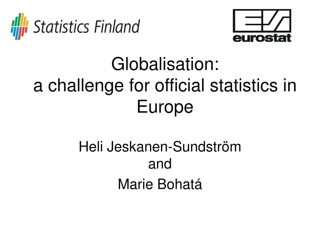 globalisation a challenge for official statistics in europe