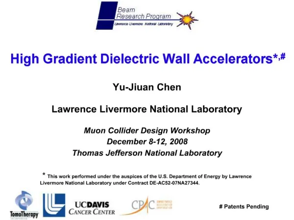 High Gradient Dielectric Wall Accelerators,