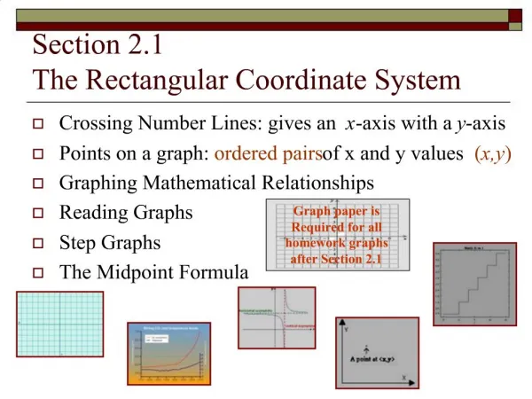 Section 2.1 The Rectangular Coordinate System