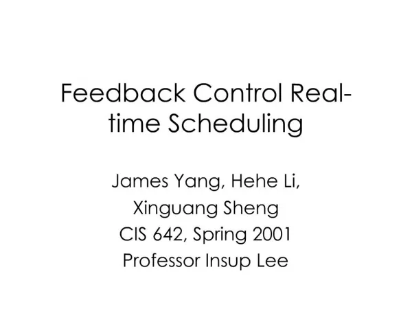 Feedback Control Real-time Scheduling