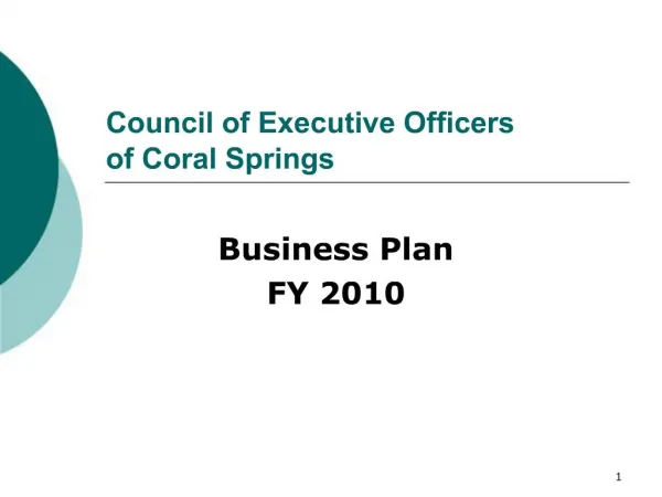 Council of Executive Officers of Coral Springs