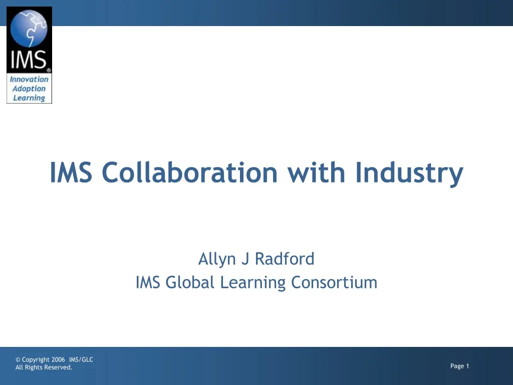 ims collaboration with industry