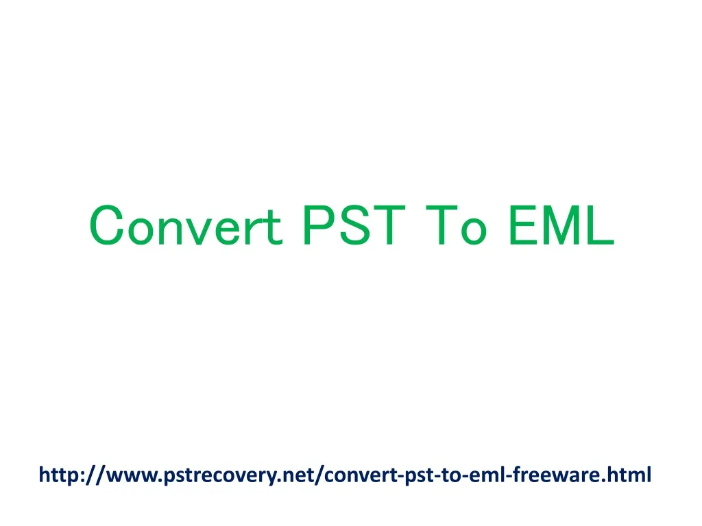 convert pst to eml