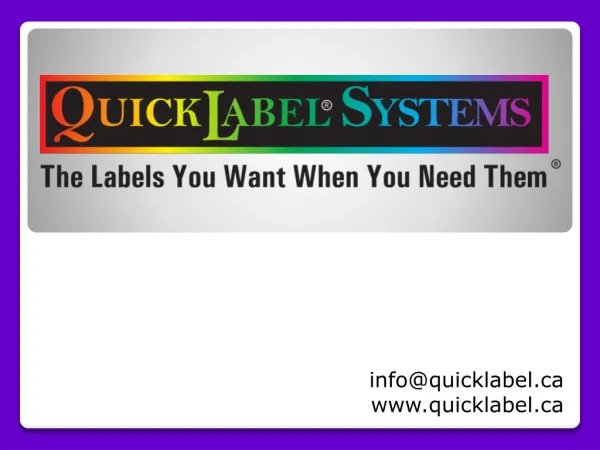 Quicklabel System