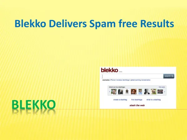 Blekko Delivers Spam free Results