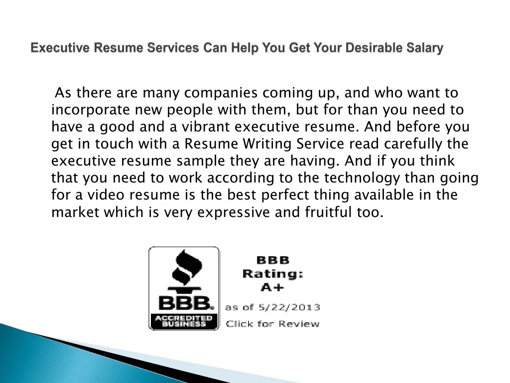 executive resume services can help you get your desirable salary