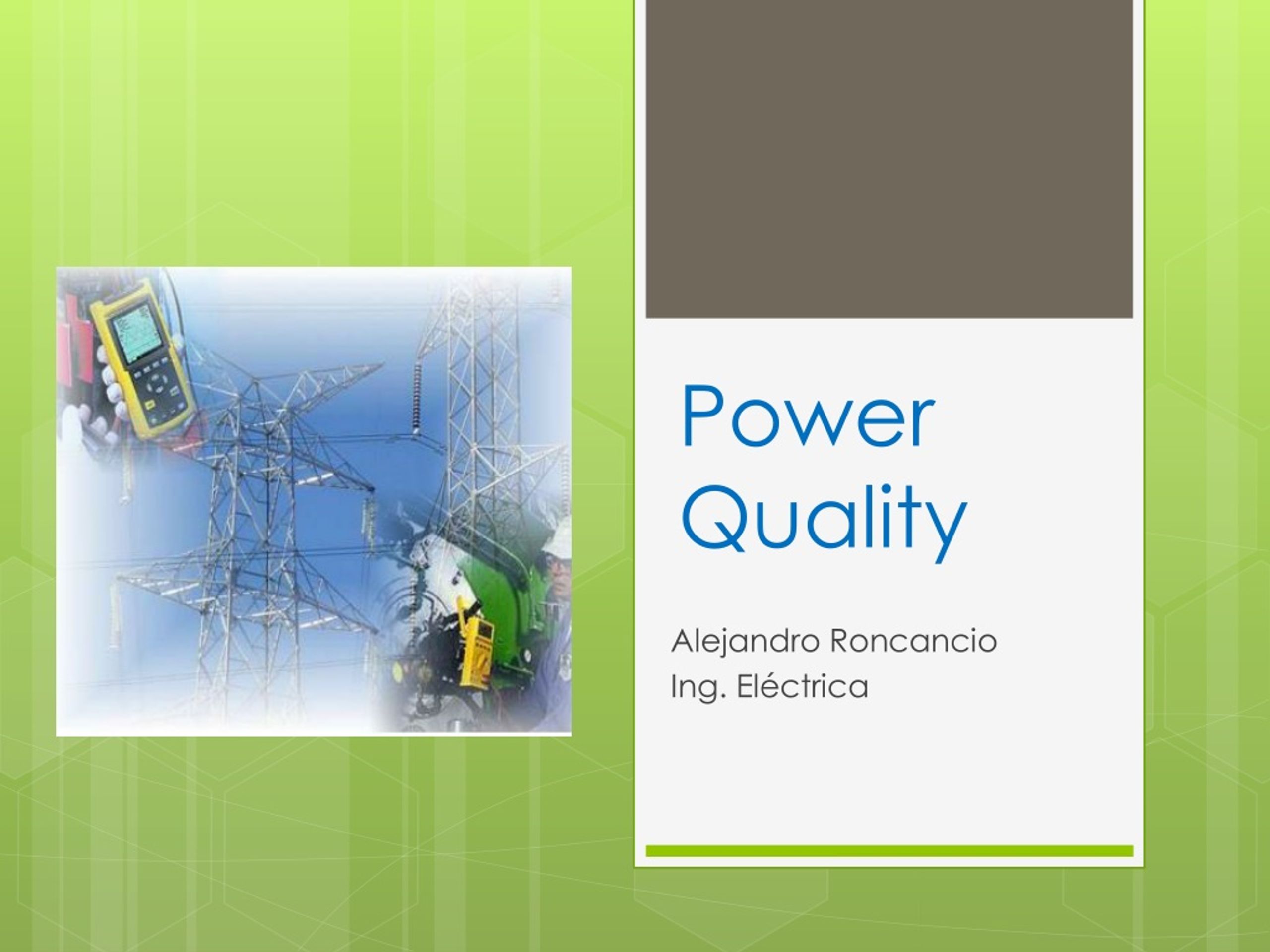 PPT - Power Quality Electrical Engineering PowerPoint Presentation ...
