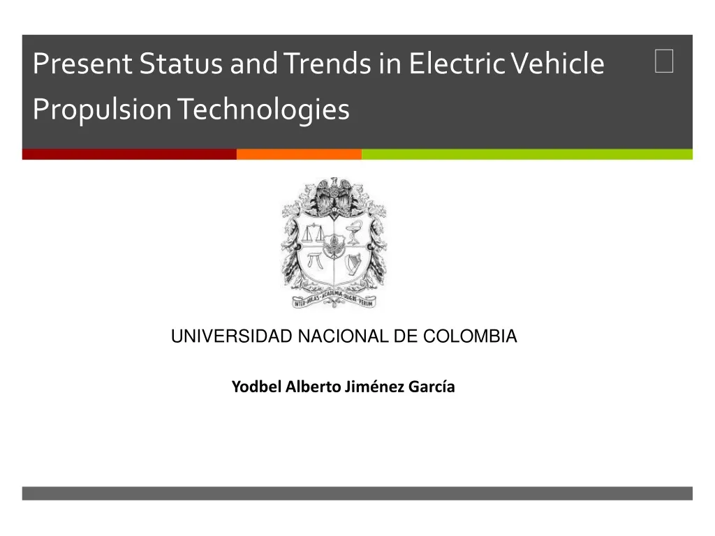 present status and trends in electric vehicle propulsion technologies