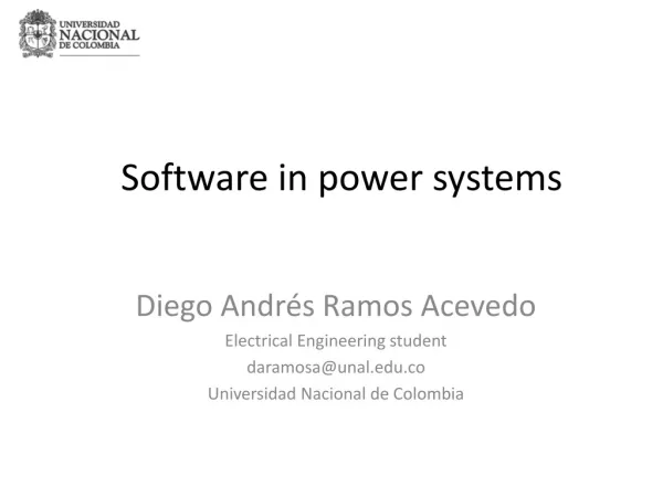 Software in power systems