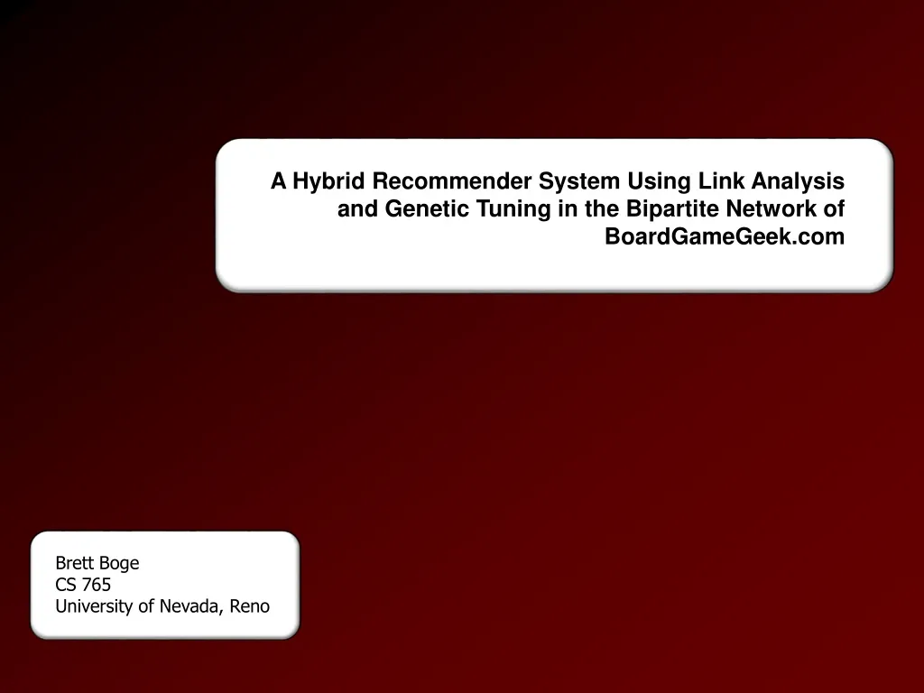 a hybrid recommender system using link analysis