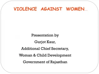 VIOLENCE AGAINST WOMEN ... - slide 1
